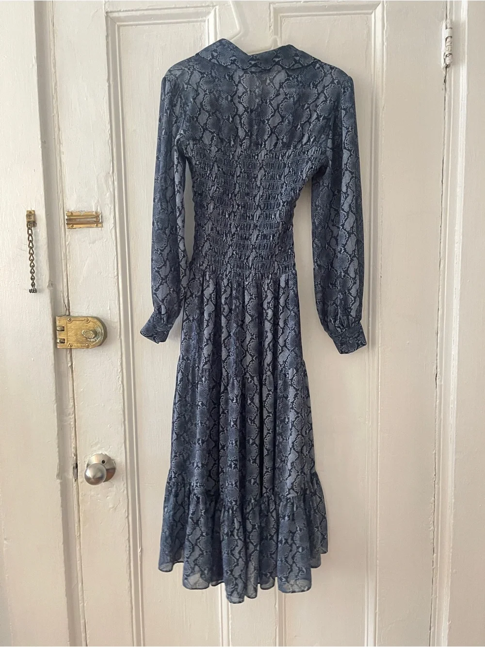Michael Kors Snake Print Georgette Midi Dress